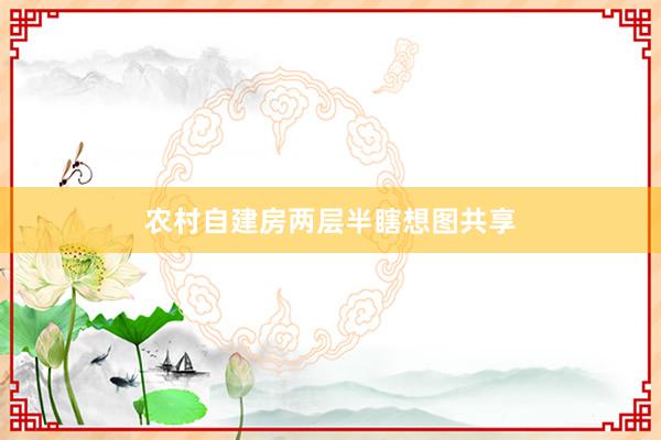农村自建房两层半瞎想图共享